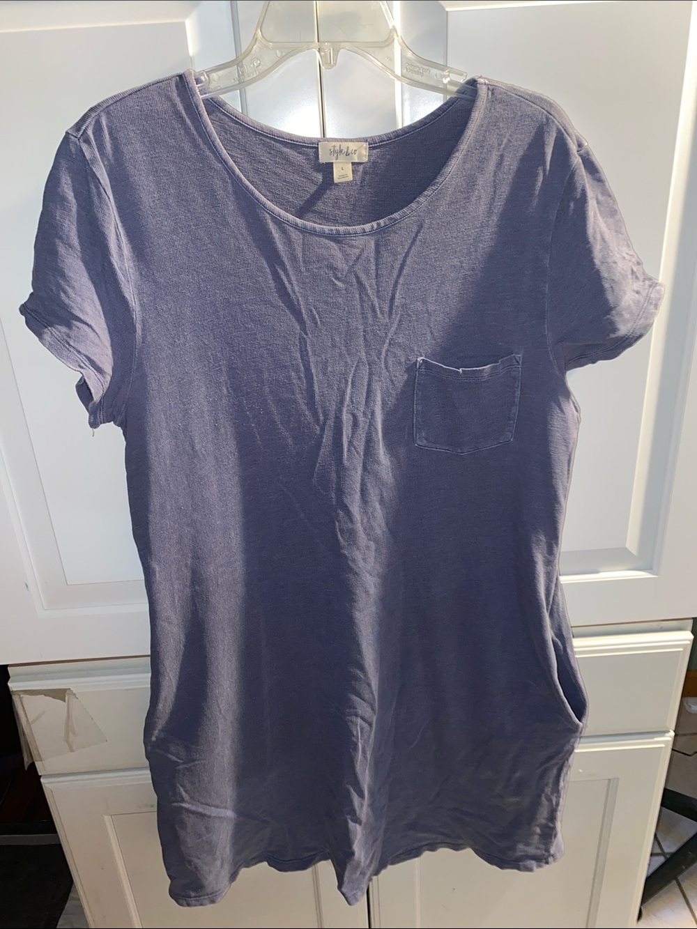 Washed Indigo Pocket Tee Dress
